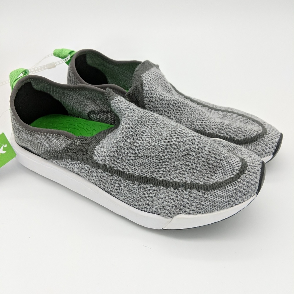 NEW Sanuk Chiba Gray Slip Ons Size 7